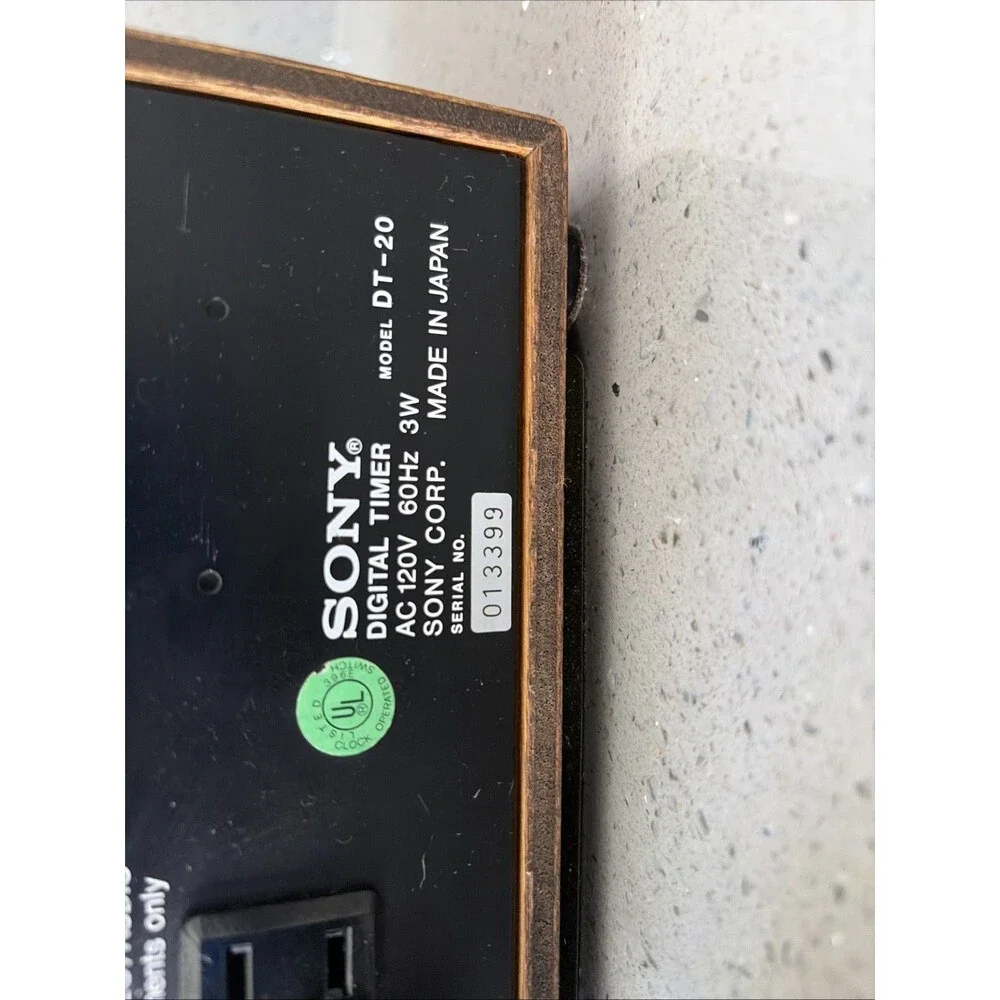 READ Sony Digital Timer DT-20 Vintage Parts / Repair ONLY